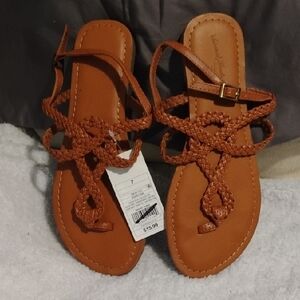 Braided Tan Sandals